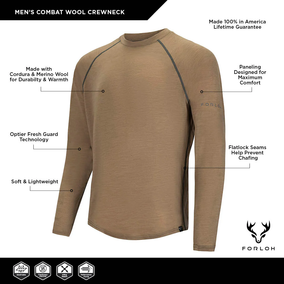 Men's Combat Wool LS Crewneck 4 Men's Combat Wool LS Crewneck