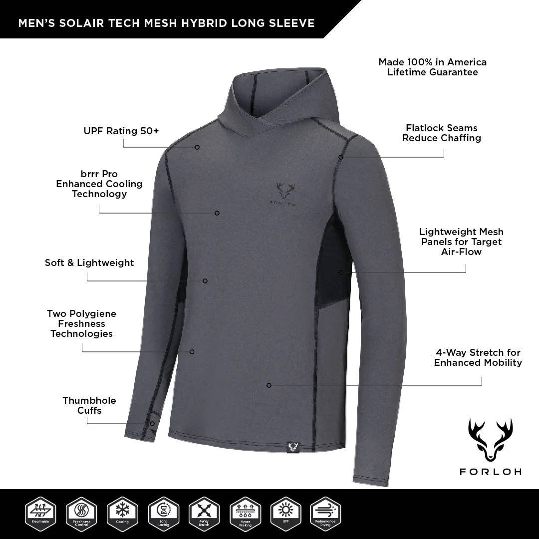 Men's SolAir Tech Mesh Hooded LS Shirt